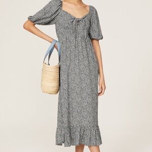 Ditsy Floral Tie Front Dress